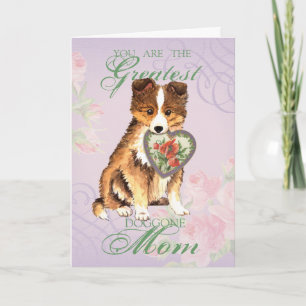 Sheltie Heart Mum Card