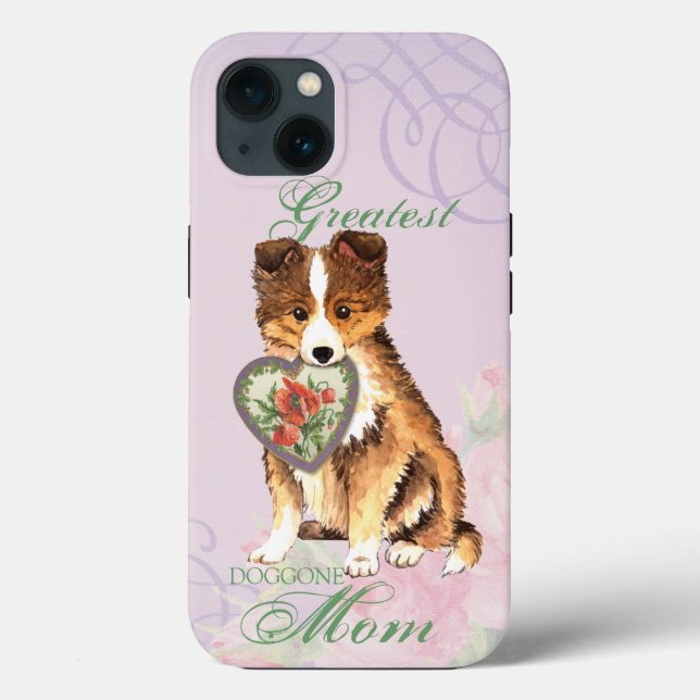 Sheltie Heart Mum Case-Mate iPhone Case (Back)