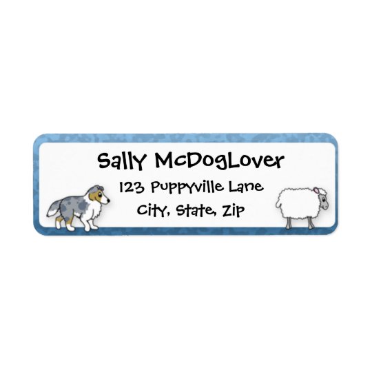 Sheltie Herding Sheep Return Address Label