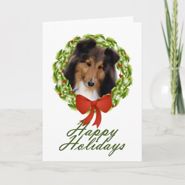 Sheltie Holiday #1 Card (Front)