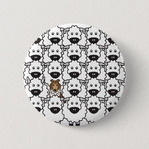 Sheltie in the Sheep 6 Cm Round Badge