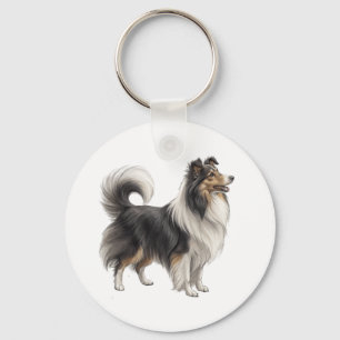 Sheltie Key Ring