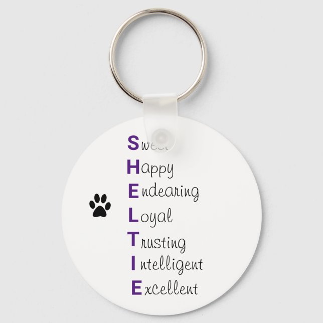 Sheltie Keychain (Front)