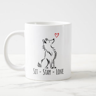 Sheltie Love Large Coffee Mug