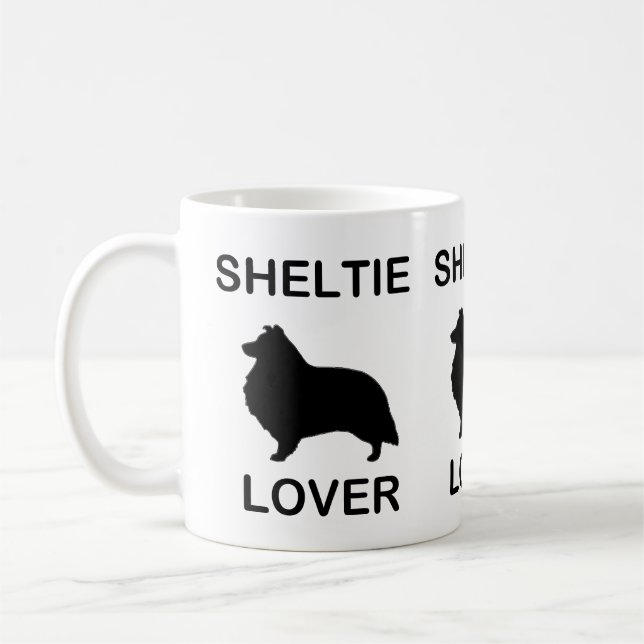 Sheltie Lover with SIlhouette Coffee Mug (Left)