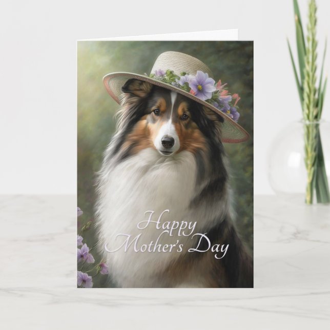 Sheltie Mother's Day Holiday Card (Front)