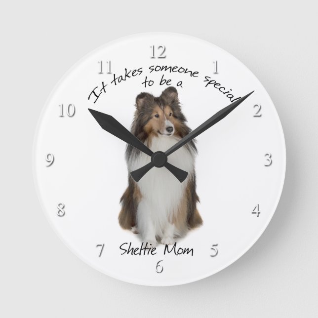 Sheltie Mum Clock (Front)