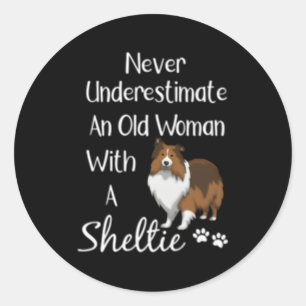 Sheltie Old And Sheltie Sheltie Mum Classic Round Sticker