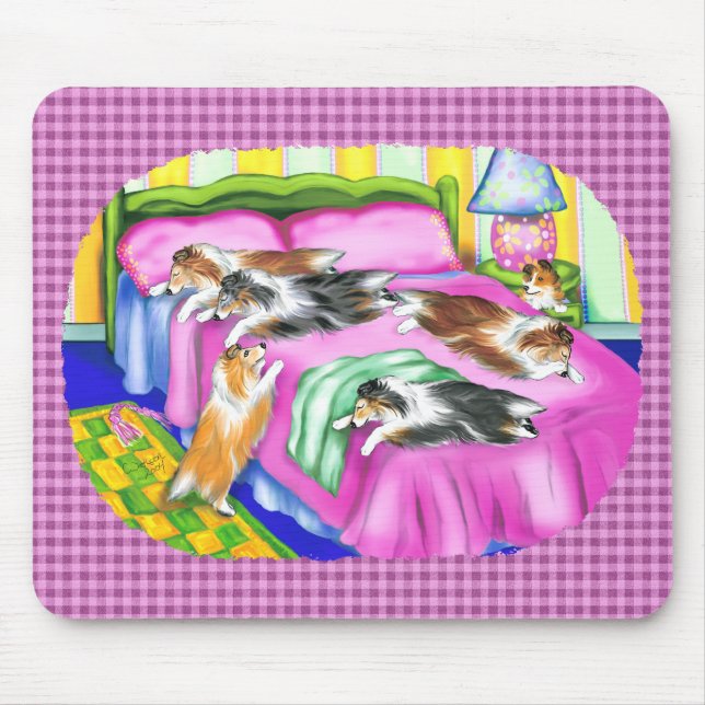 Sheltie Pink Comfort Mouse Pad (Front)