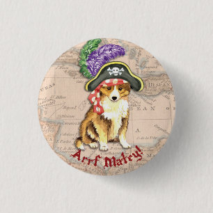 Sheltie Pirate 3 Cm Round Badge