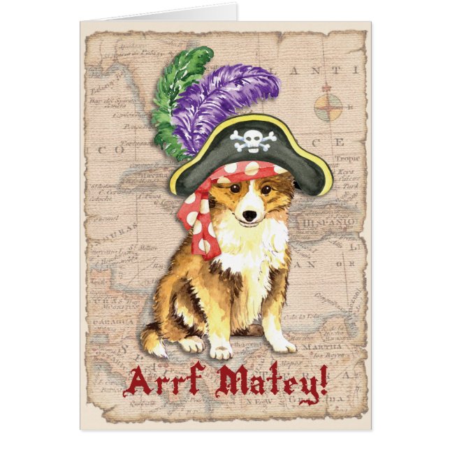 Sheltie Pirate Card (Front)