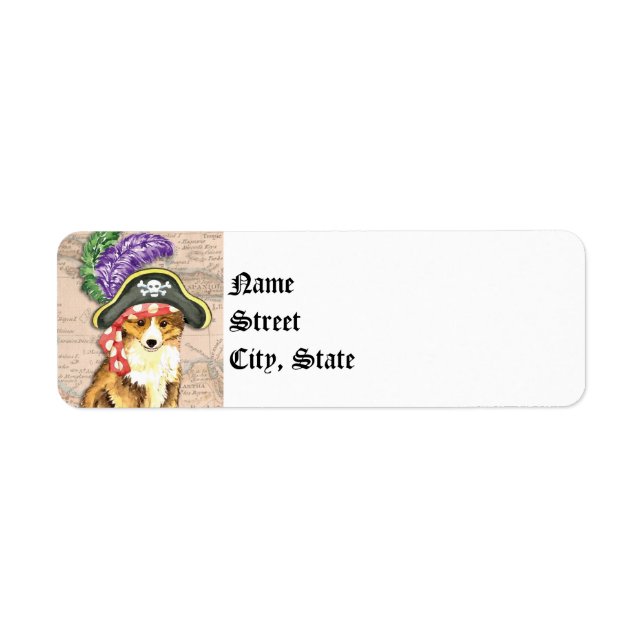 Sheltie Pirate Return Address Label (Front)