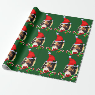 Sheltie Santa Christmas Wrapping Paper