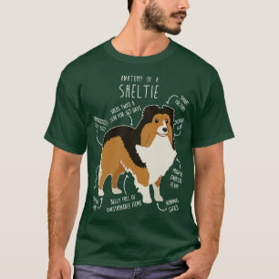 Sheltie Shetland Sheepdog Anatomy 6 T-Shirt