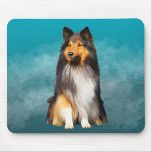 Sheltie Shetland Sheepdog Art Portrait Mouse Pad