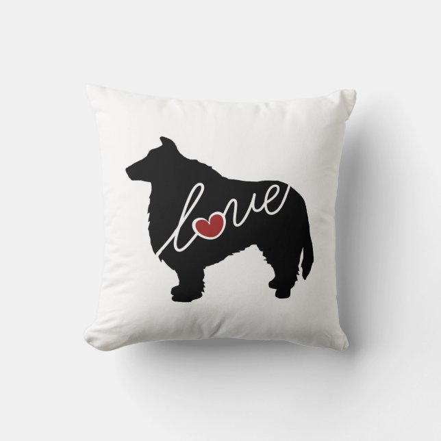 Sheltie (Shetland Sheepdog) Love Cushion (Front)