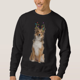 Sheltie Shetland Sheepdog Reindeer Christmas Dog Sweatshirt