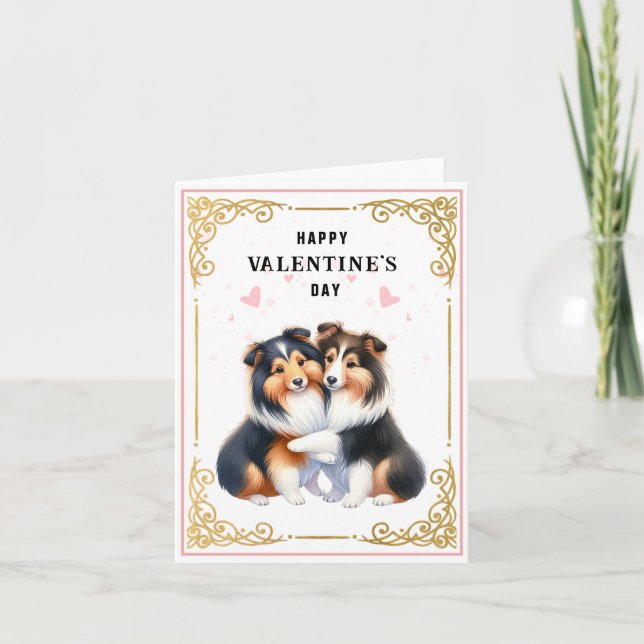 Sheltie | Shetland Sheepdog | Valentine's Day Card (Front)