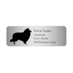Sheltie Silhouette Return Address Label