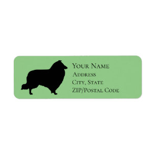 Sheltie Silhouette Return Address Label