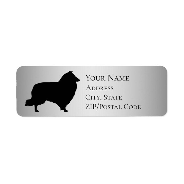 Sheltie Silhouette Return Address Return Address Label (Front)