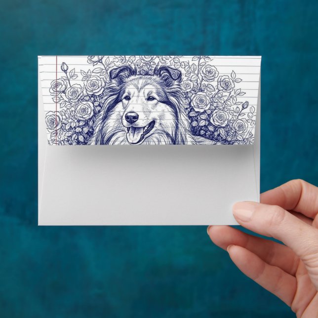 Sheltie Sketch Envelope (Hand)