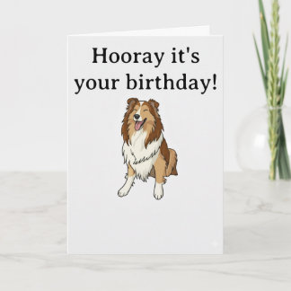 Sheltie smiling card