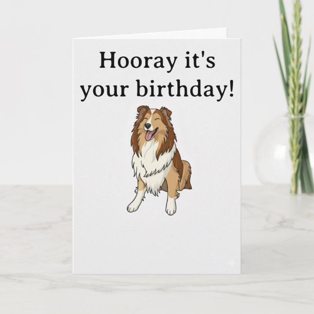 Sheltie smiling card (Front)