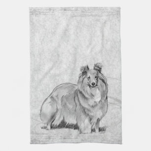 Sheltie Tea Towel