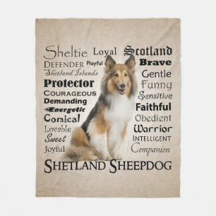 Sheltie Traits Fleece Blanket