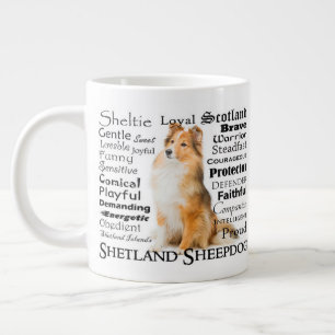 Sheltie Traits Jumbo Mug