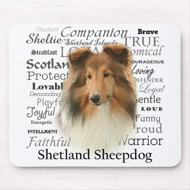Sheltie Traits Mousepad (Front)