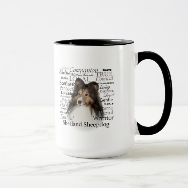 Sheltie Traits Mug (Right)