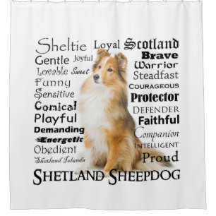 Sheltie Traits Shower Curtain