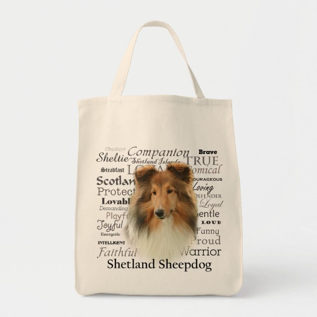 Sheltie Traits Tote Bag (Front)