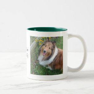 Sheltie with Flowers Mug