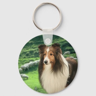 Shelties Lead Keychain