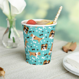 Shelties Shetland Sheepdog Collie Dog Paper Cups