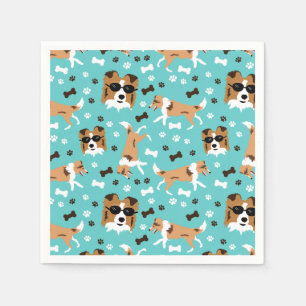 Shelties Shetland Sheepdog Collie Dog Pattern Napk Napkin