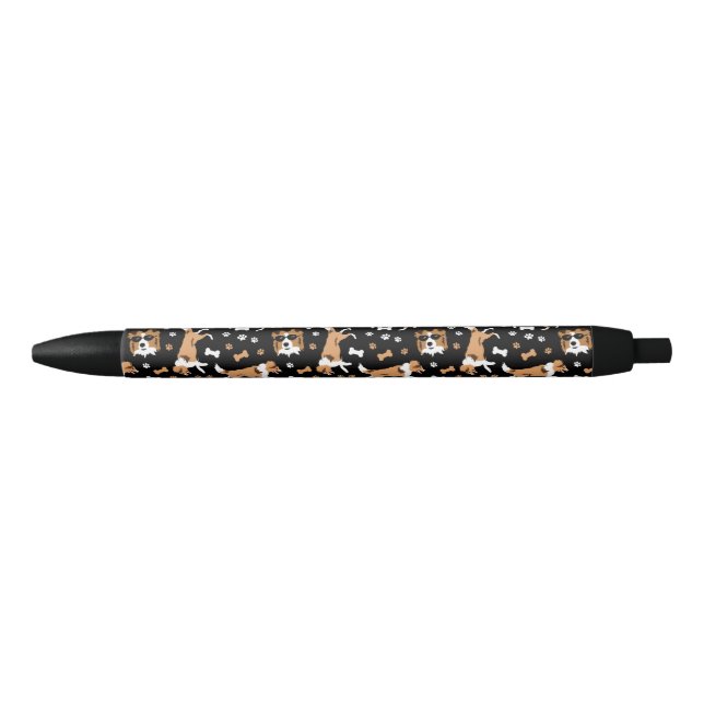Shelties Shetland Sheepdog Mini Collie Pattern  Black Ink Pen (Front)