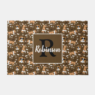 Shelties Shetland Sheepdog Monogram Last Name      Doormat