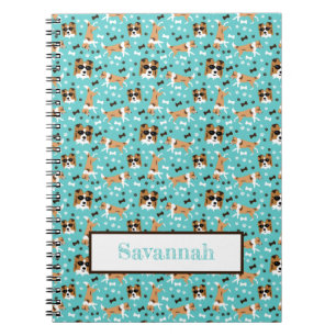 Shelties Shetland Sheepdog Pattern Aqua Notebook