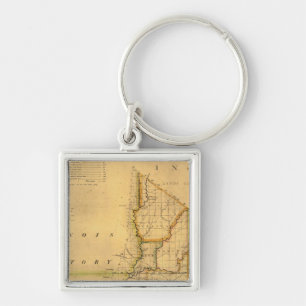 Shelton and Kensett's Map Of The State Of Indiana Key Ring