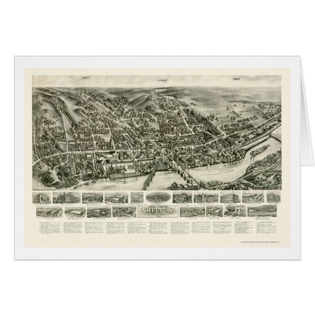Shelton, CT Panoramic Map - 1919 (Front Horizontal)
