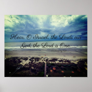 Shema Poster "the Lord is One" from Deuteronomy