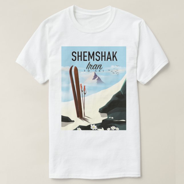 Shemshak Iran Ski poster. T-Shirt (Design Front)