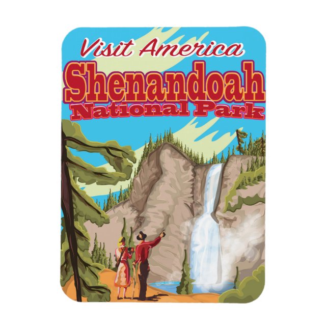 Shenandoa National Park and Preserve Travel Poster Magnet (Vertical)