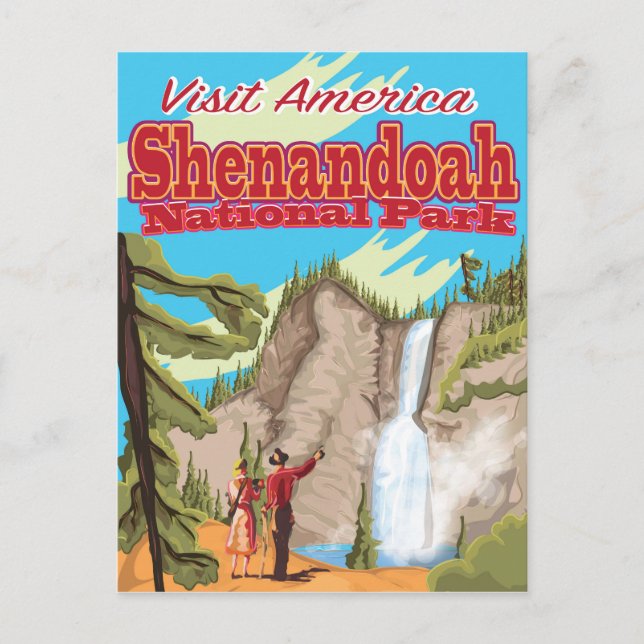 Shenandoa National Park and Preserve Travel Poster Postcard (Front)