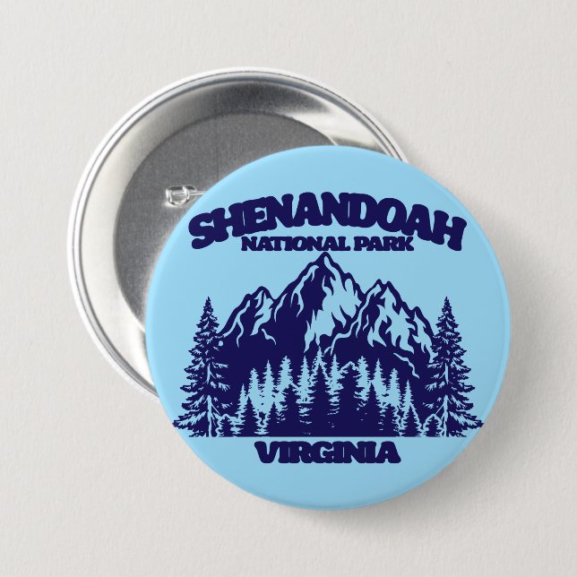 Shenandoah National Park 7.5 Cm Round Badge (Front & Back)