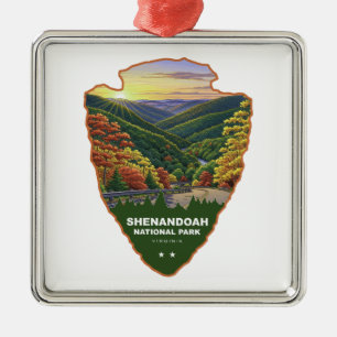 Shenandoah National Park Arrowhead Metal Ornament
